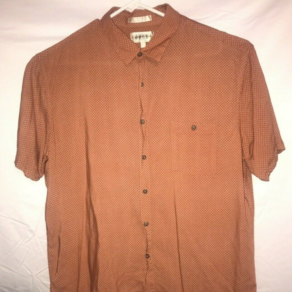 Campia Moda men XXL Hawaiian Aloha orange shirt